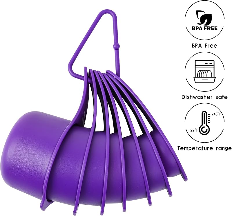 Juego 15 tazas y cucharas medidoras plástico