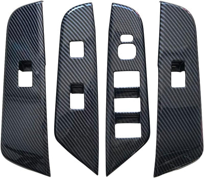 4 Pzas cubierta puerta ventana fibra carbono Toyota Camry