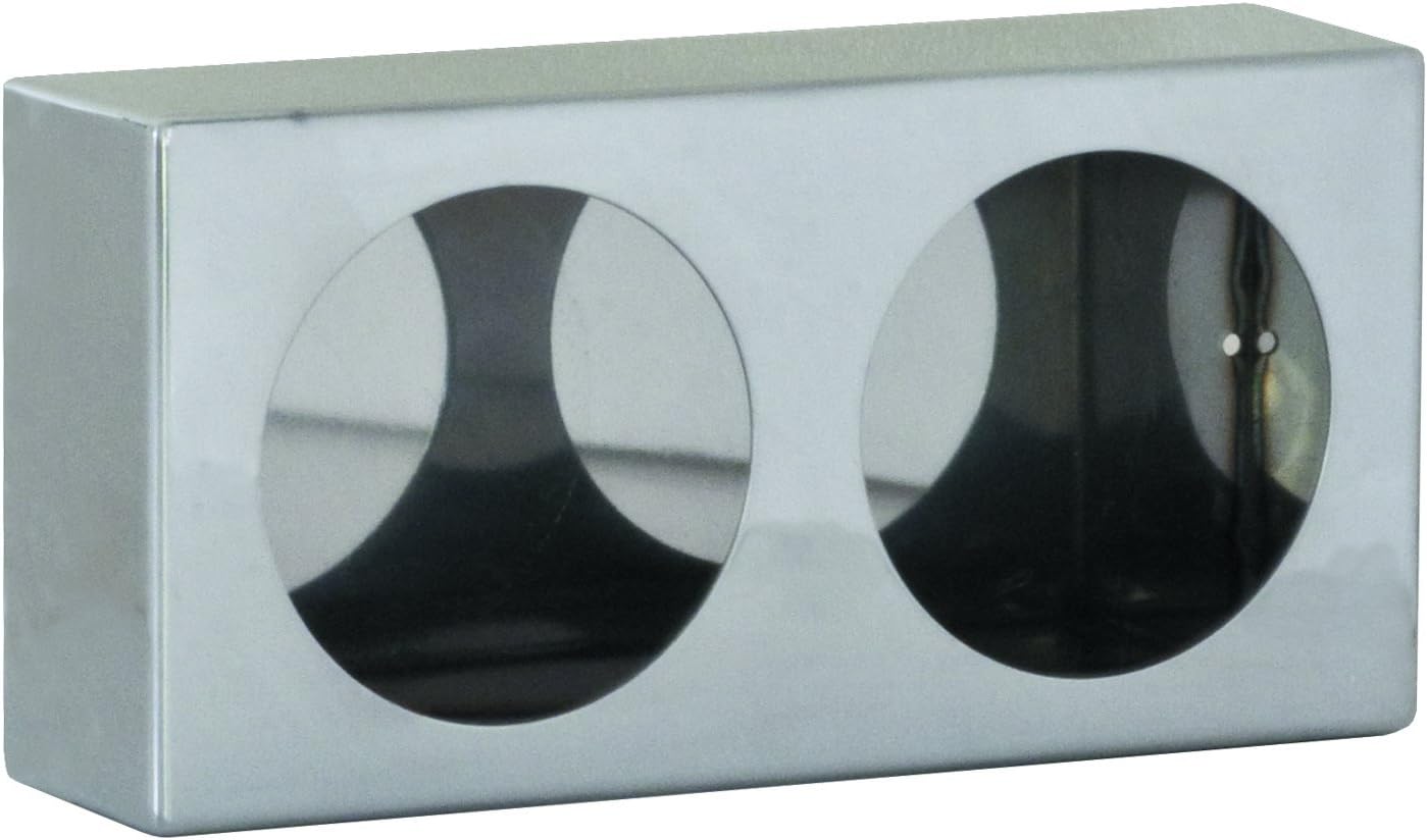 Caja luz redonda doble acero inox 3x6x12pulg