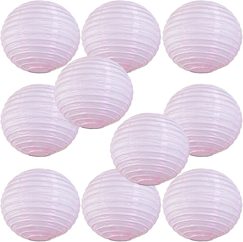10 Linternas papel redondas 16pulg colgantes