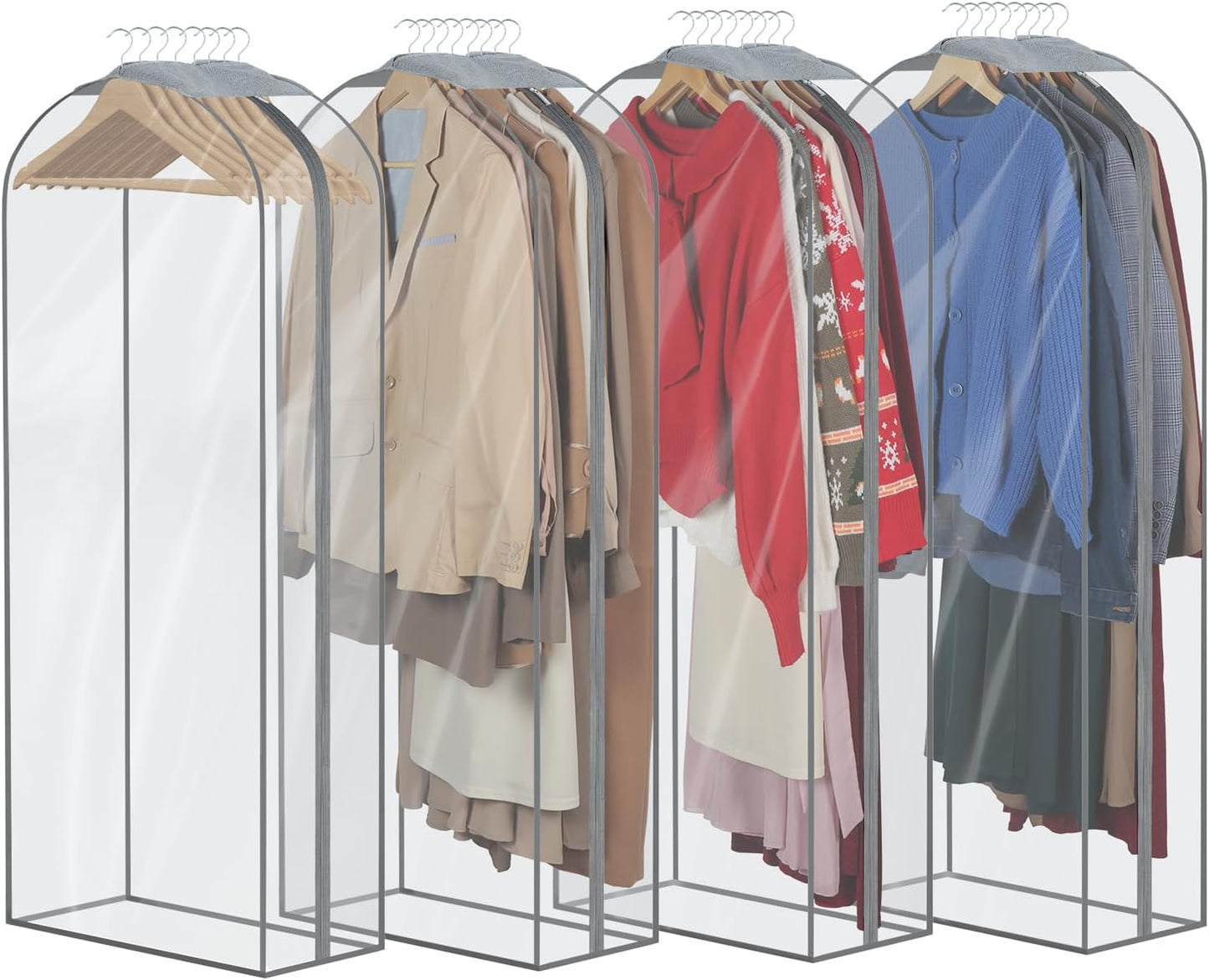 Bolsas ropa transparentes con fuelle 10x50" para armario