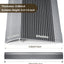 Pack 3 tiras transición piso aluminio 0.4-1.6pulg