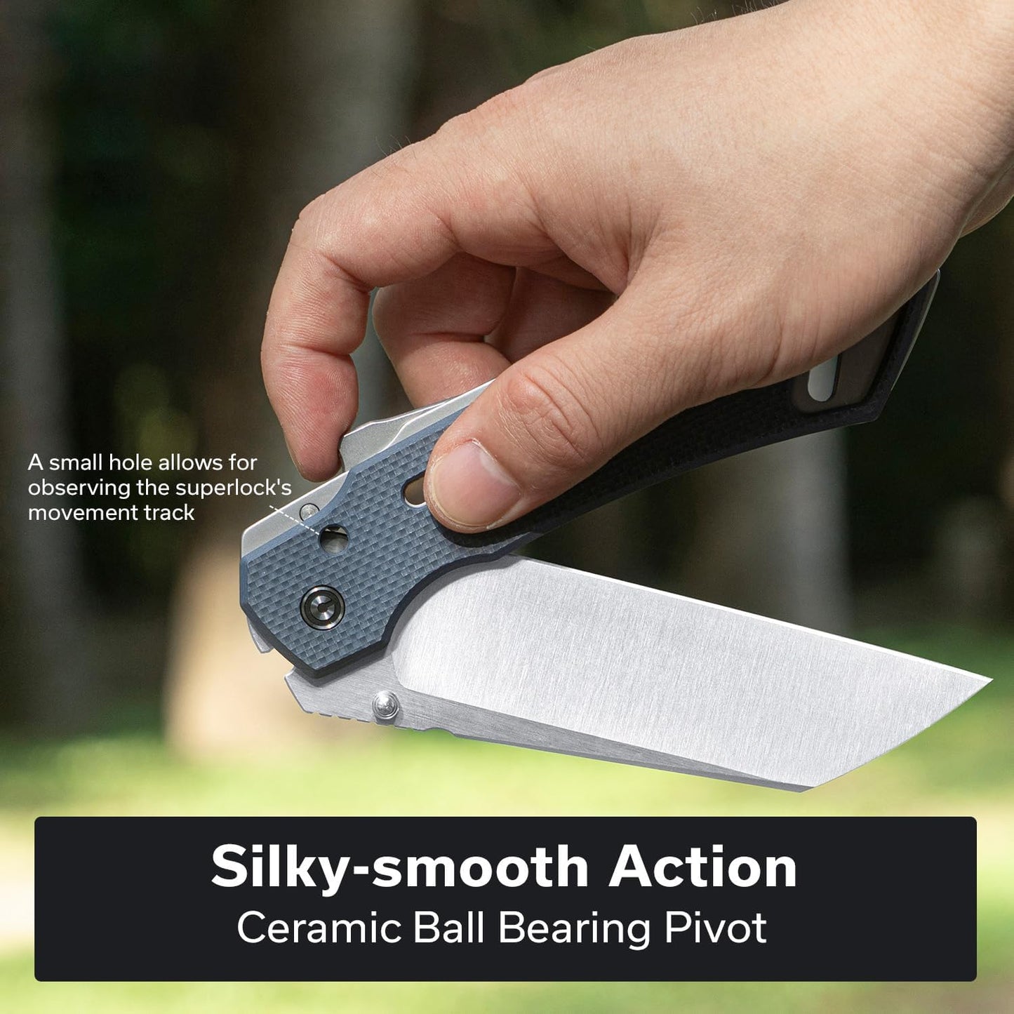 Cuchillo plegable superlock 4.2pulg hoja nitro-v mango G10