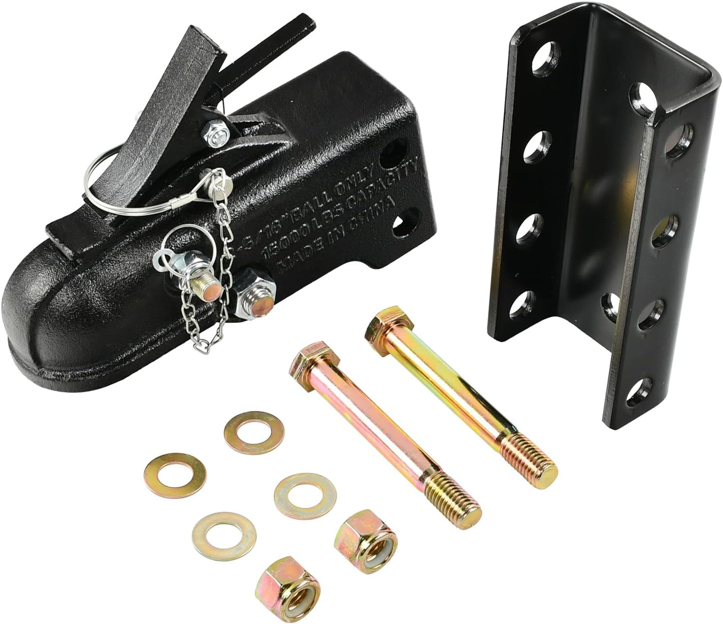 Kit soporte acoplador remolque 3 posiciones 15000lb negro