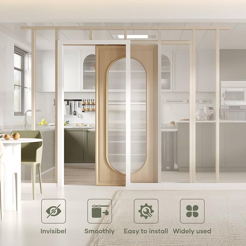 Kit herrajes puerta bolsillo 36x80pulg cierre suave 2 vías