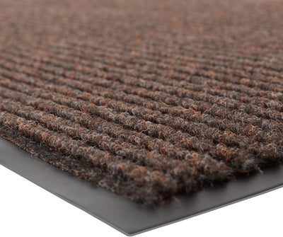 Alfombra entrada cepillo 3x4ft absorbente resistente marrón