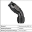 Adaptador manguera PTFE 60grados 12AN aluminio negro