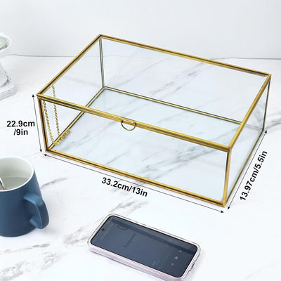 Caja vidrio vintage para joyas anillos pulseras X-Extra Grande