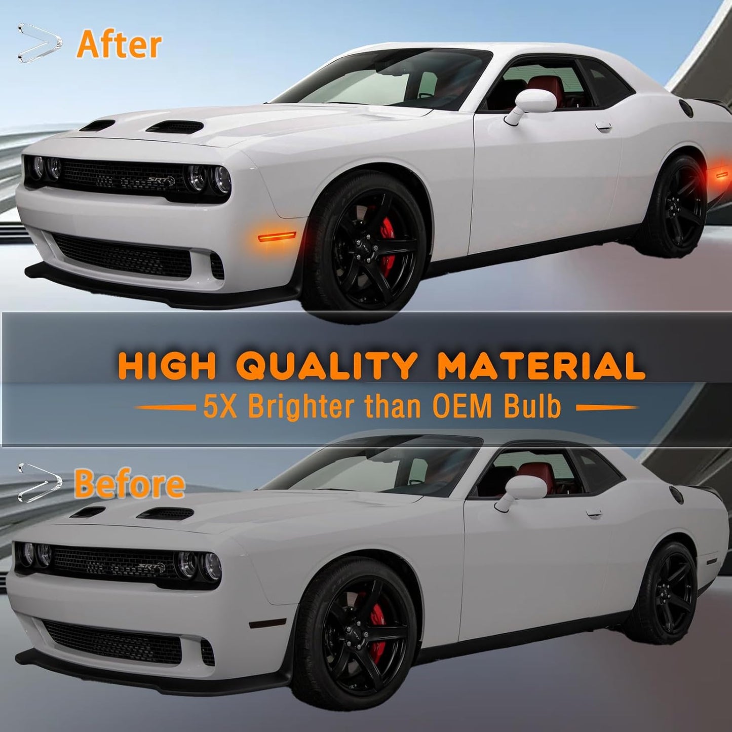 Kit luces señalización lateral led ámbar roja Dodge 15-23