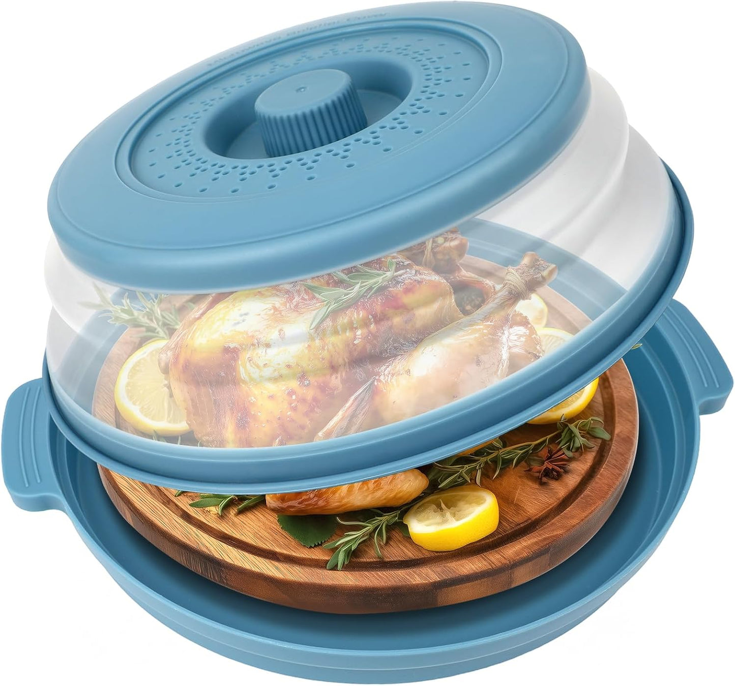 Cubierta microondas ventilada con colador silicona sin BPA