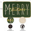 Felpudo Navidad alfombra puerta verde oscuro dorado intercambiable