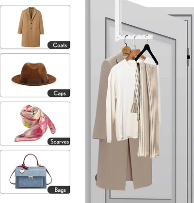 Ganchos colgadores puerta para ropa y toallas plegable resistente