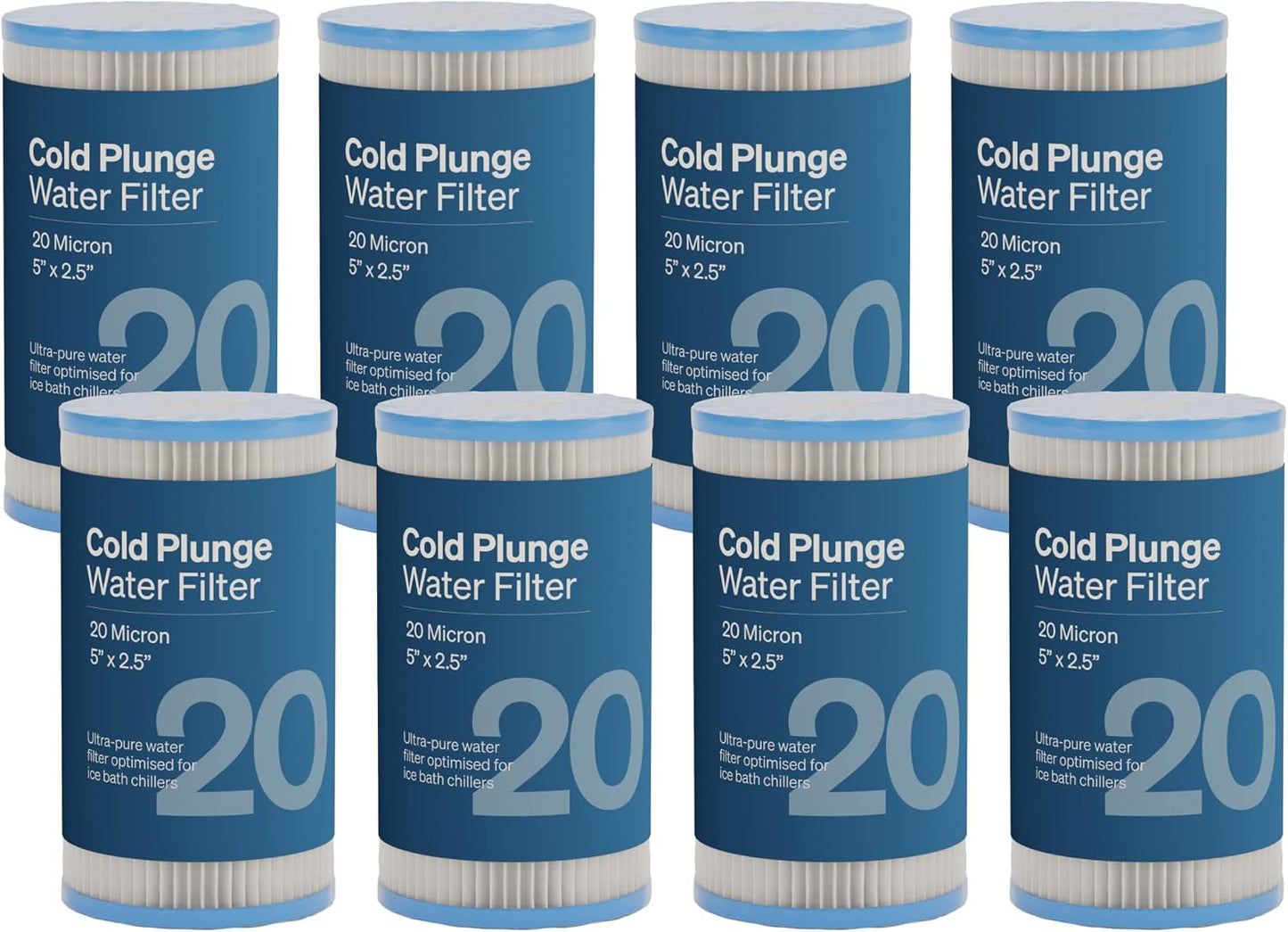 Filtro agua fría inmersión 5x2.5 20micrones pack 8