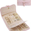 Estuche joyas viaje enrollable plegable rosa