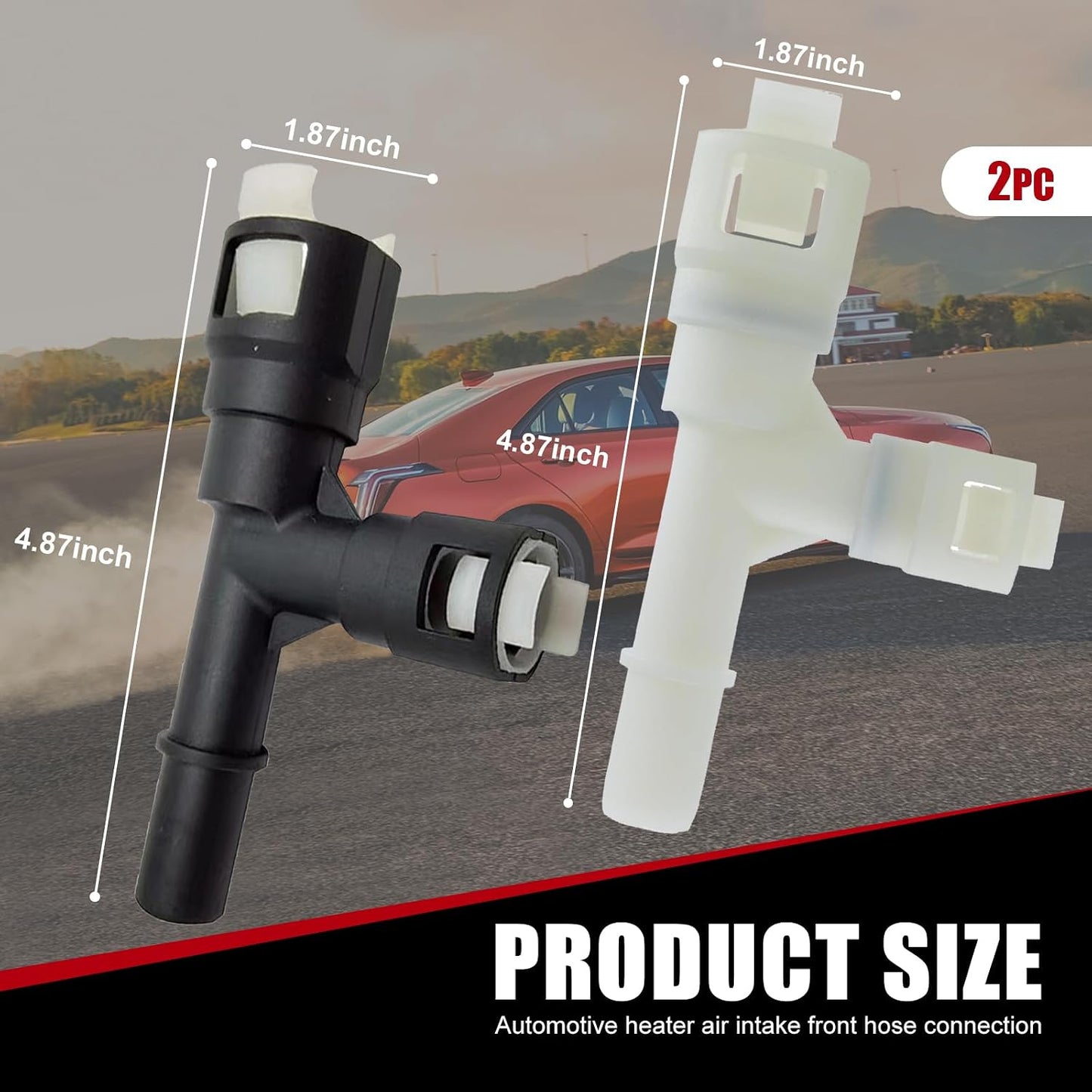 2 Pzas Conector Manguera Calentador Coche Plástico 3 Vías
