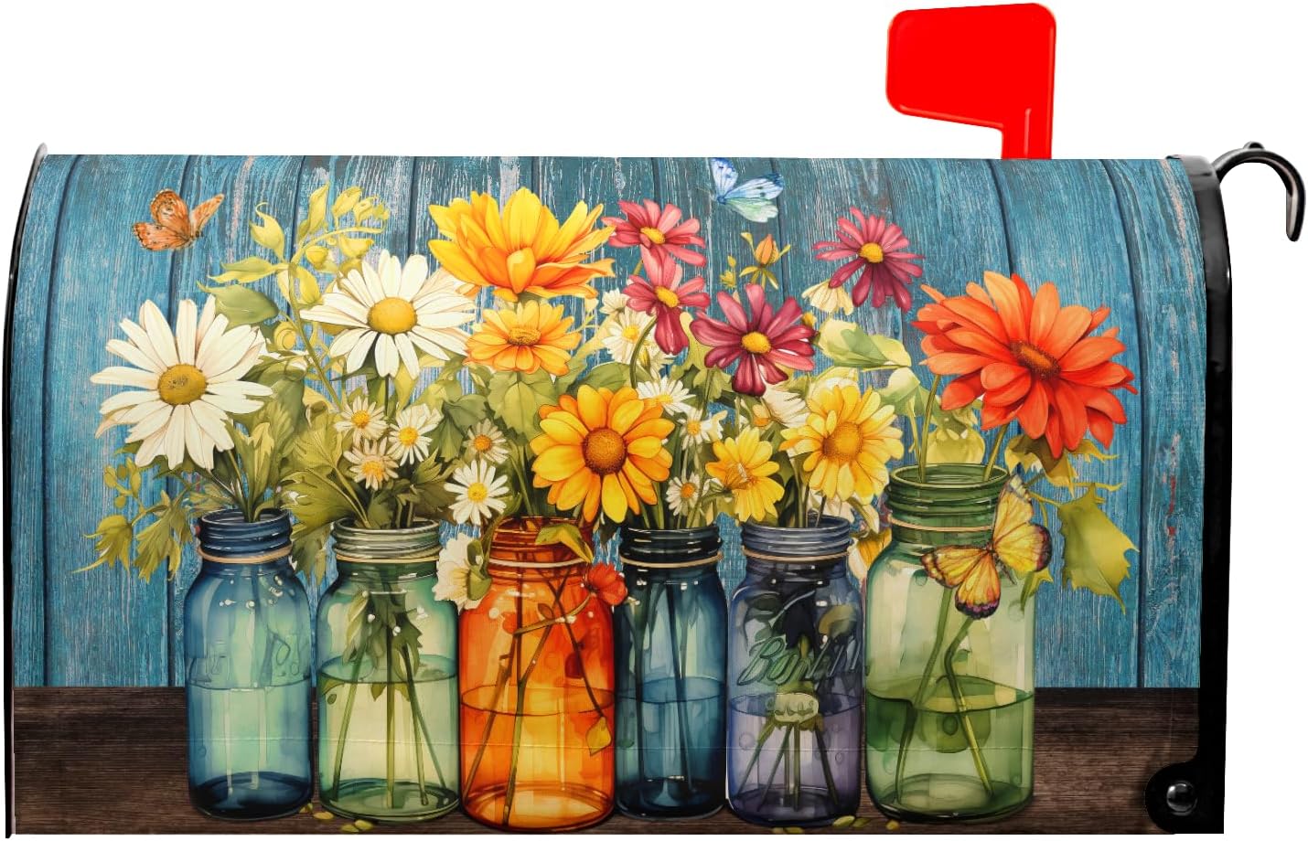 Fundas magnéticas para buzón 18x21pulg azul jardín