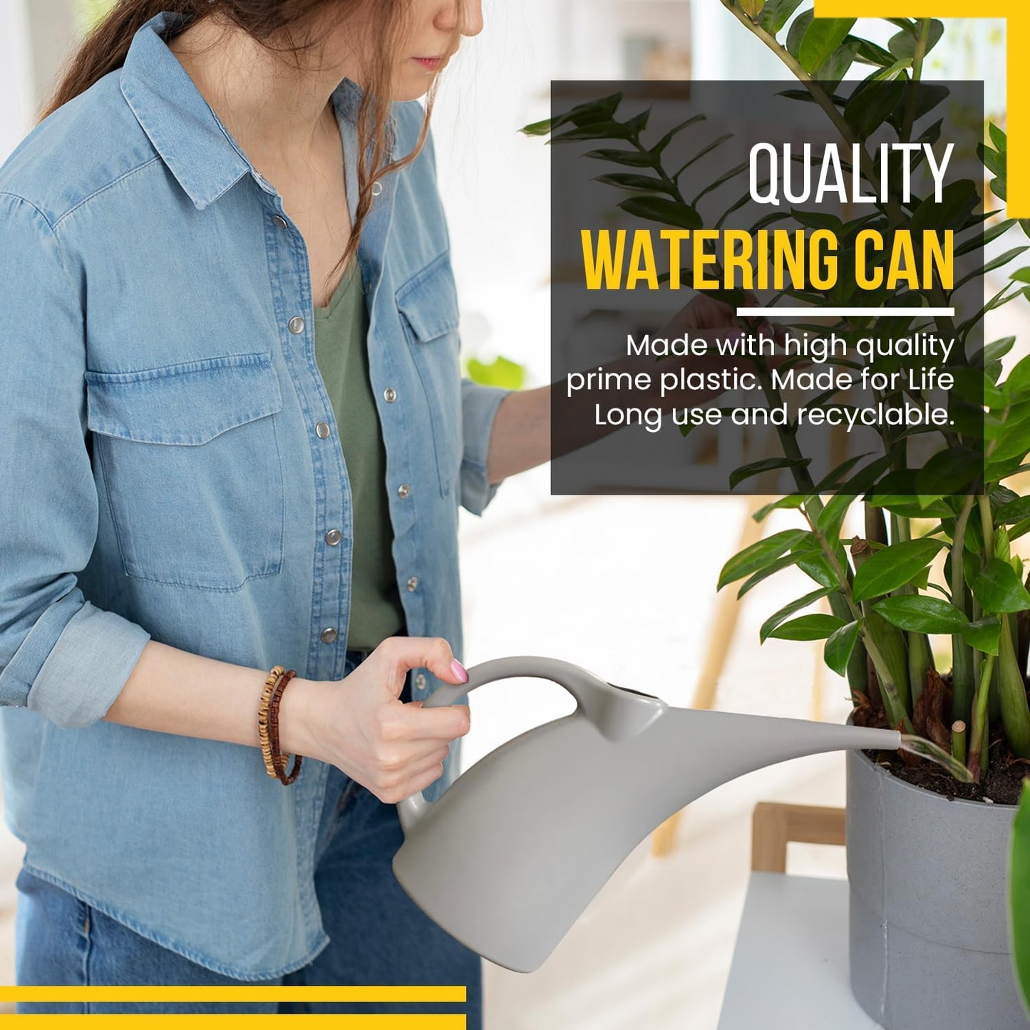 Regadera plástico para plantas interior y exterior 1 pack