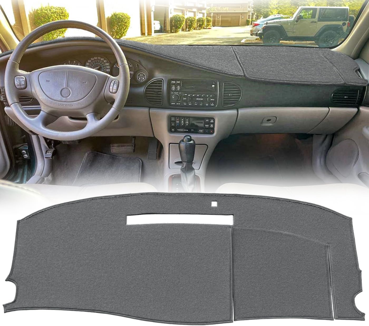 Tapete protector tablero Buick Regal K300 gris oscuro