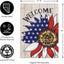 Bandera patriótica doble cara 12x18" para jardín y porche