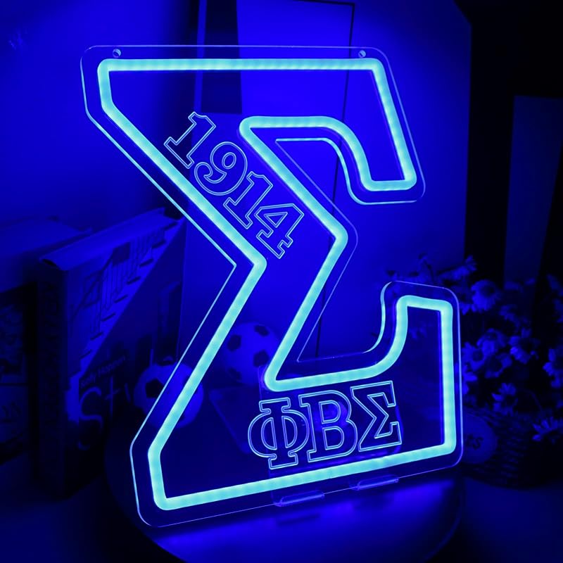 Letrero neón Sigma LED atenuable USB para decoración