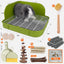 Caja arena cuadrada para animales pequeños verde