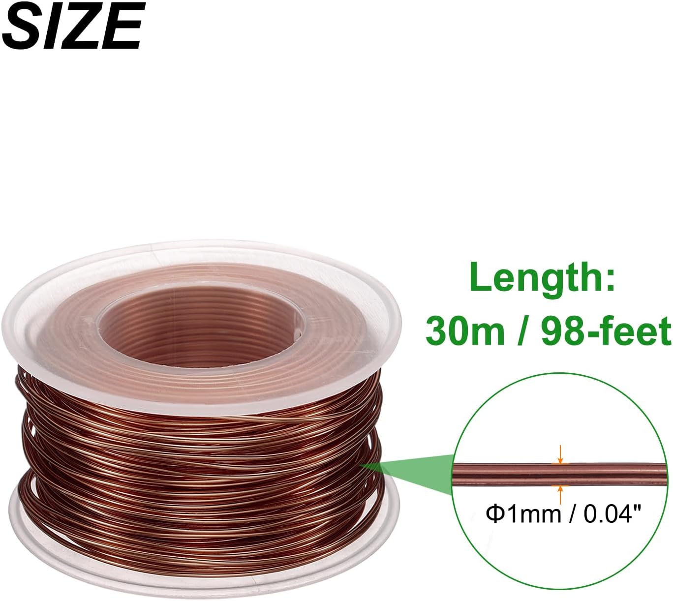 Alambre bonsái anodizado aluminio 18.98ft jardín horticultura