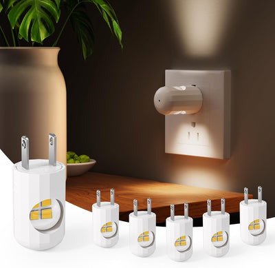 6 Luces LED Nocturnas Pared 2700K Blanco Cálido