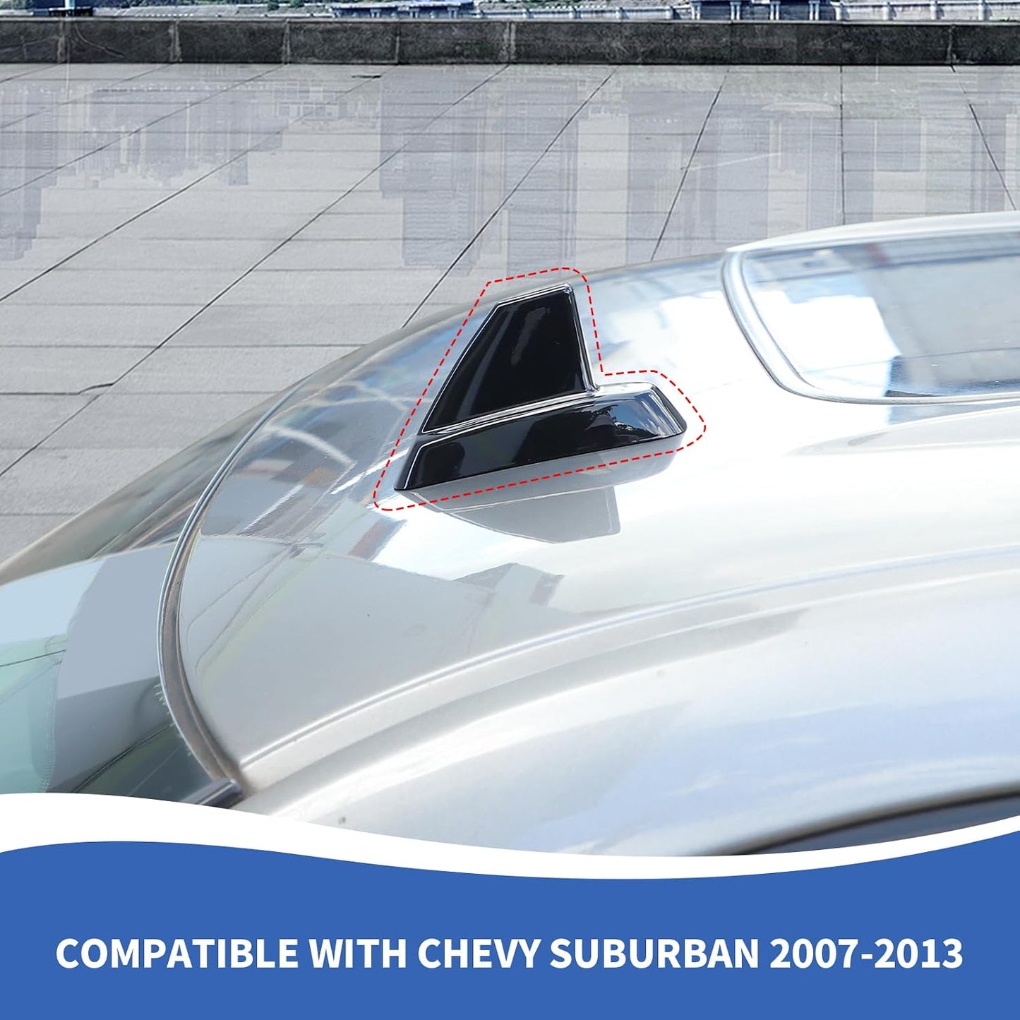 Cubierta antena Shark Fin para Chevy Silverado 07-13 negro