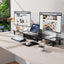 Soporte monitor doble 43.7pulg madera acero para 2 monitores