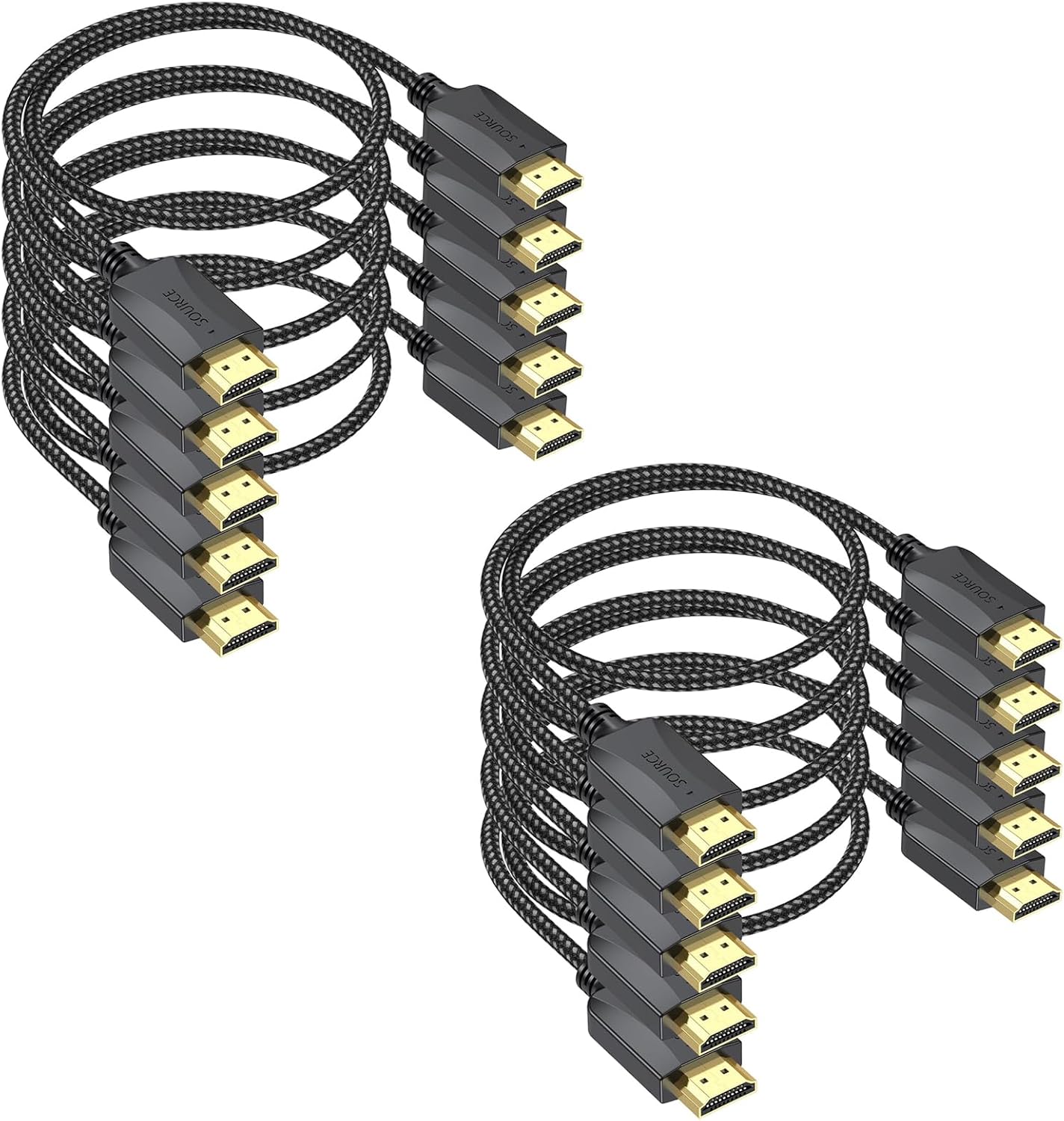 Cable HDMI 2.0 1pie 10pzas trenzado 4K HDR flexible