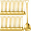 50 Cucharas Corazón 5.7pulg Acero Inox Bodas Té Dorado