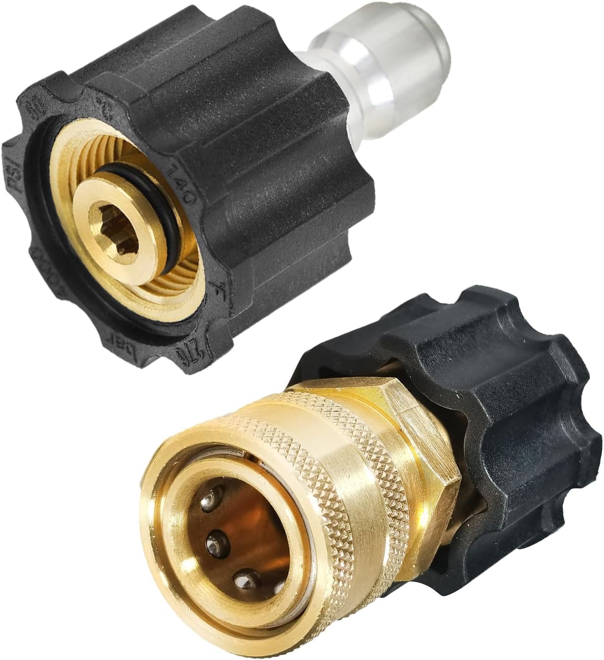 Kit conexión rápida lavadora presión M22 a 3/8" 2 pzas