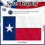 Bandera Texas 3x5ft tela poliéster estrella bordada
