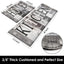 Set 2 Alfombras Cocina Antifatiga Negro Gris
