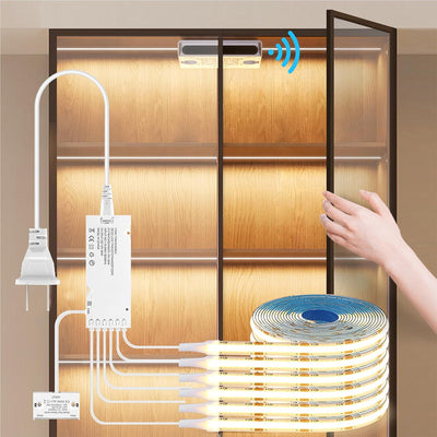 Tira LED 12V sensor puerta 6en1 para gabinete zapateros