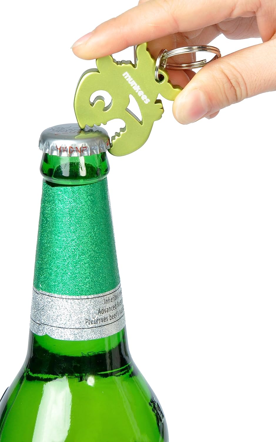 Llavero abridor botellas aluminio 2uds color gris