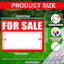 Letrero patio doble cara 12x16" color rojo 3 Uds
