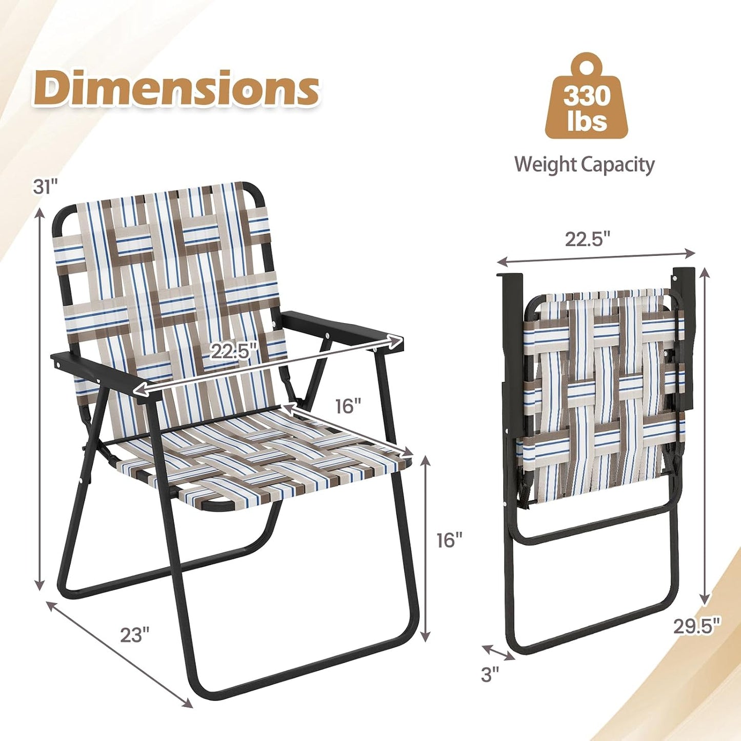 Silla plegable patio reposabrazos set 4 interiores