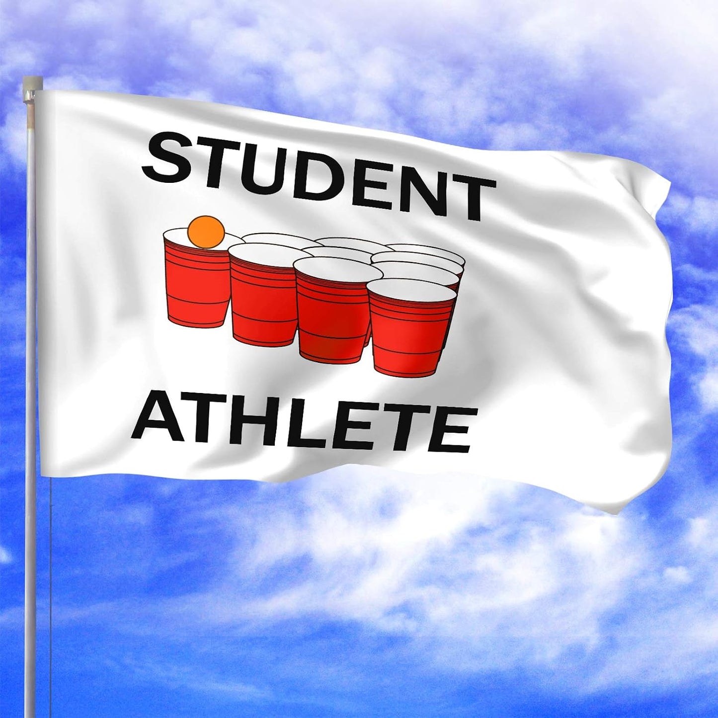 Bandera estudiante atleta 3x5ft para dormitorio fraternidad