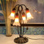 Base lámpara mesa lirio estanque 4 luces