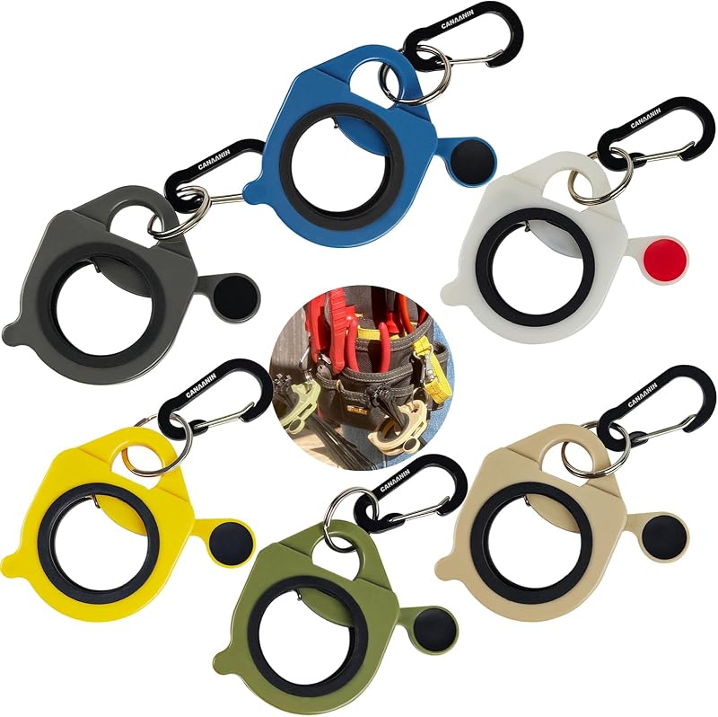 Soporte bridas cables para cinturón herramientas 6 pzas