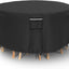 Fundas redondas muebles patio 72x28pulg resistente UV negro
