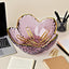Bandeja cristal rosa para joyas anillo decoración mesita