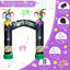 Máscara bufón Halloween 10ft con arco LED morado