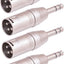 4 Adaptadores TRS a XLR 1/4pulg Macho