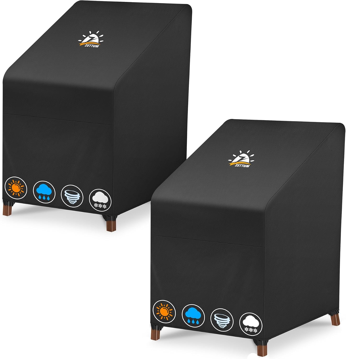 2 Fundas sillas patio 600D impermeables 28x36x47"