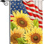 Bandera patriótica jardín doble cara girasoles 4 de julio