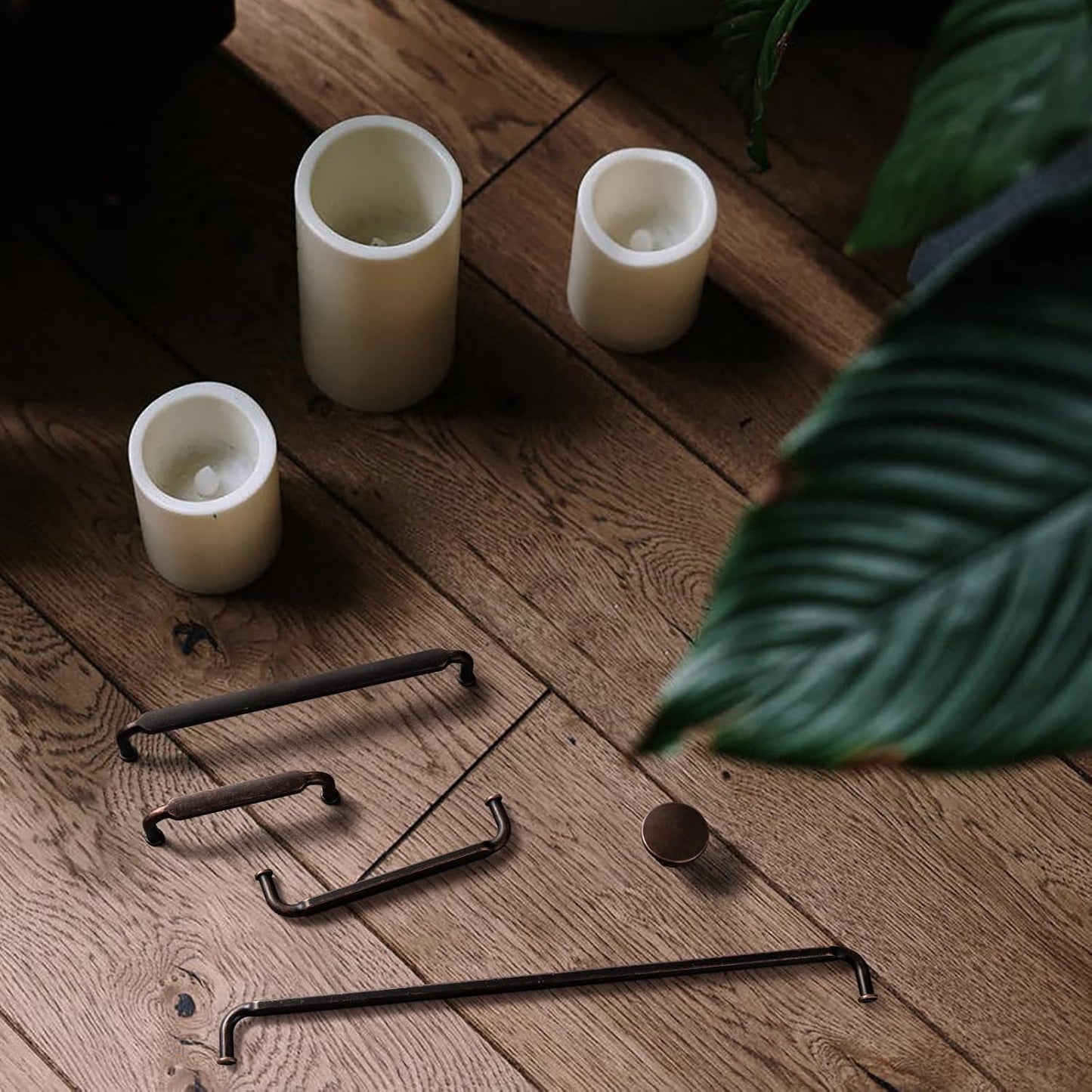 6 Tiradores Cajón Cocina 3pulg Bronce Aceitado Antiguo