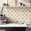 10 Pzas Azulejos Autoadhesivos Cocina Baño 12x12pulg Beige