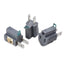 Paquete 3 adaptadores 2 a 3 clavijas gris